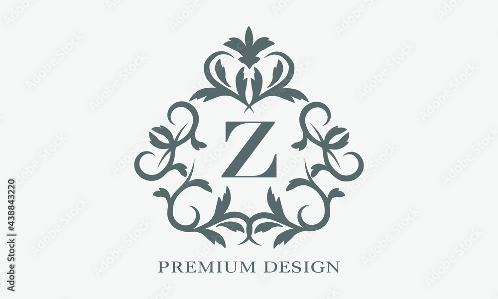 Premium linear logo. Exquisite monogram with letter A. Elegant icon. Luxury alphabet frame symbol.
