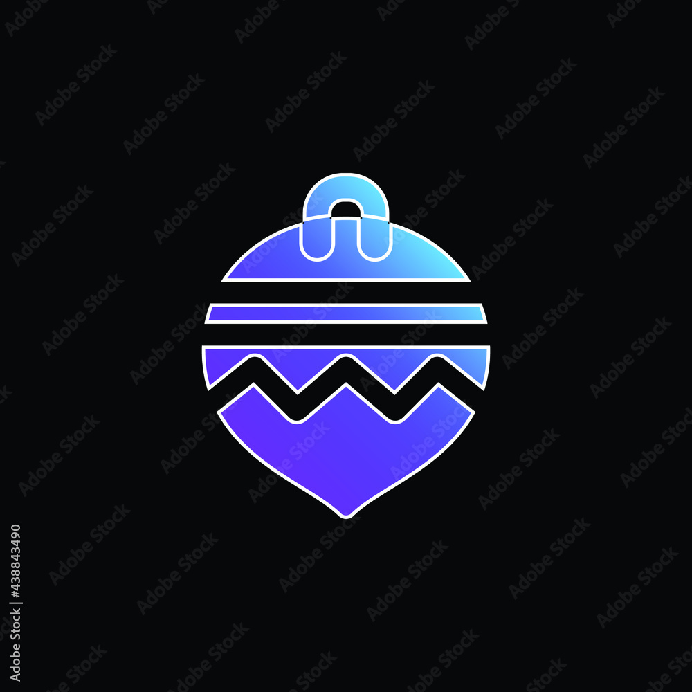Obraz premium Ball blue gradient vector icon