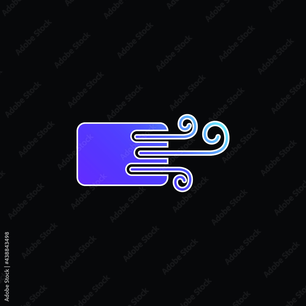 Air Conditioner Sign blue gradient vector icon Air Conditioner Sign blue gradient vector icon