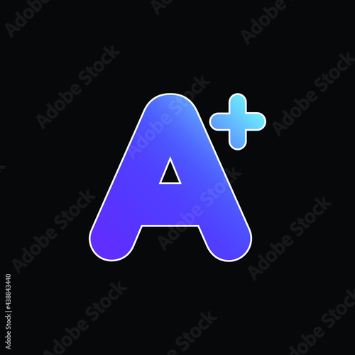 A+ Mark blue gradient vector icon