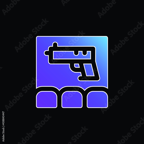 Action Movie blue gradient vector icon