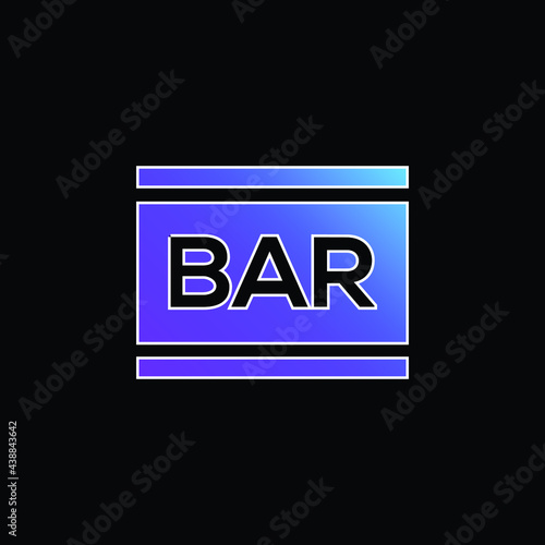 Bar blue gradient vector icon