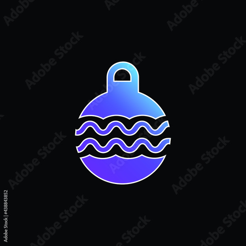 Bauble blue gradient vector icon