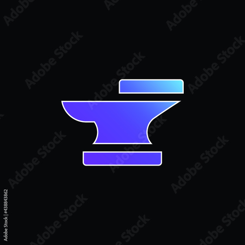 Anvil blue gradient vector icon