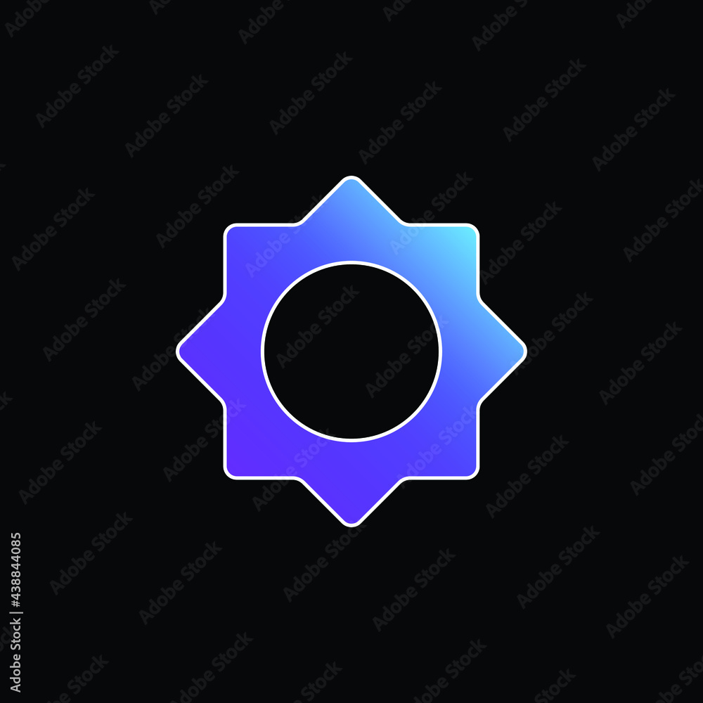 Astrological Sun blue gradient vector icon Astrological Sun blue gradient vector icon