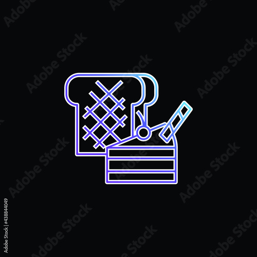 Bakery blue gradient vector icon