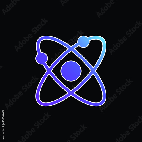 Atom blue gradient vector icon