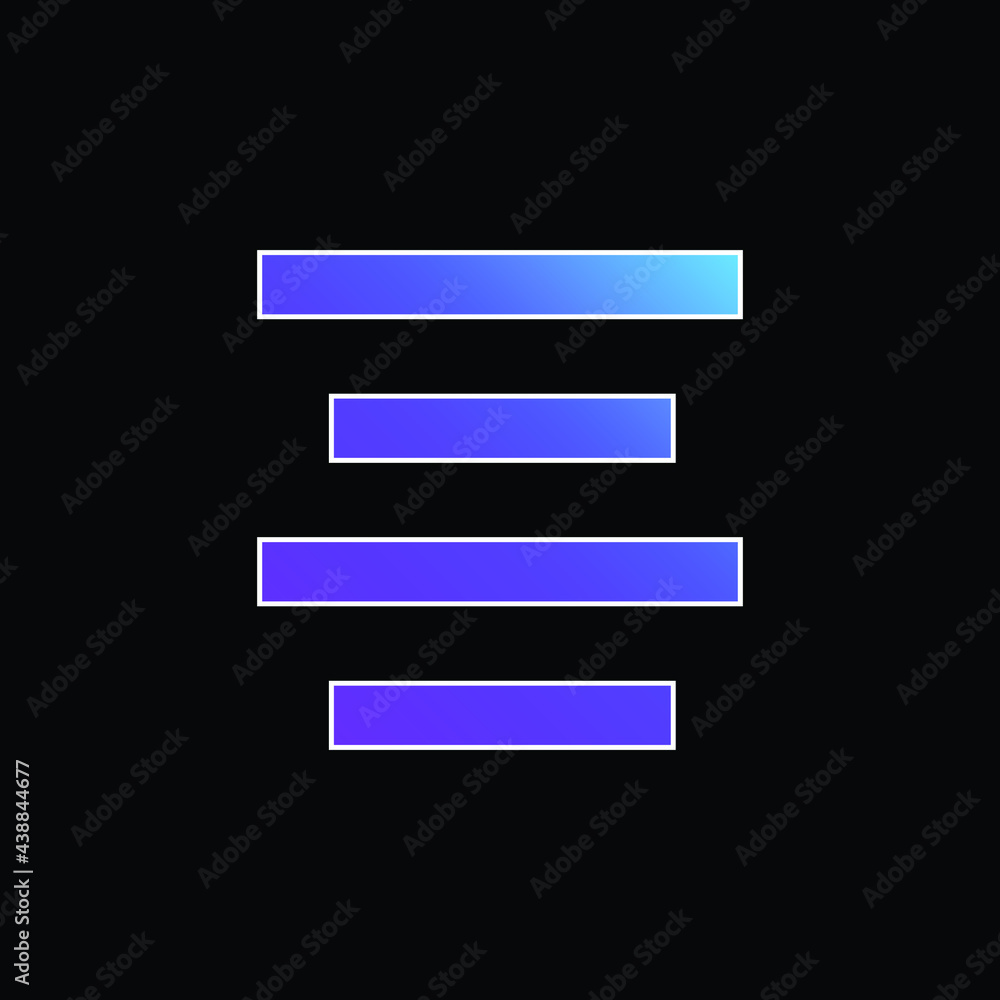 Align Center blue gradient vector icon