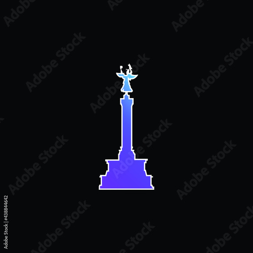 Berlin blue gradient vector icon