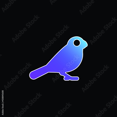 Bird blue gradient vector icon