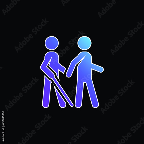 Blind blue gradient vector icon