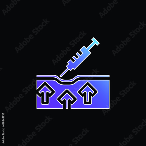 Botox blue gradient vector icon