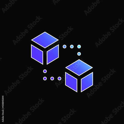 Blocks blue gradient vector icon