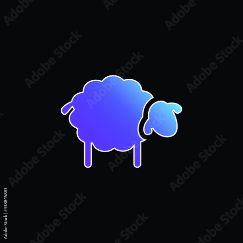 Black Sheep blue gradient vector icon