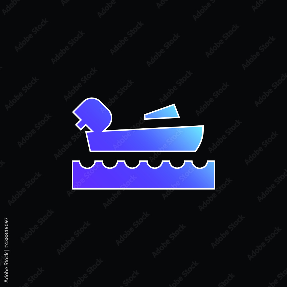 Boating blue gradient vector icon Boating blue gradient vector icon