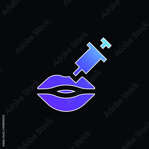 Botox blue gradient vector icon