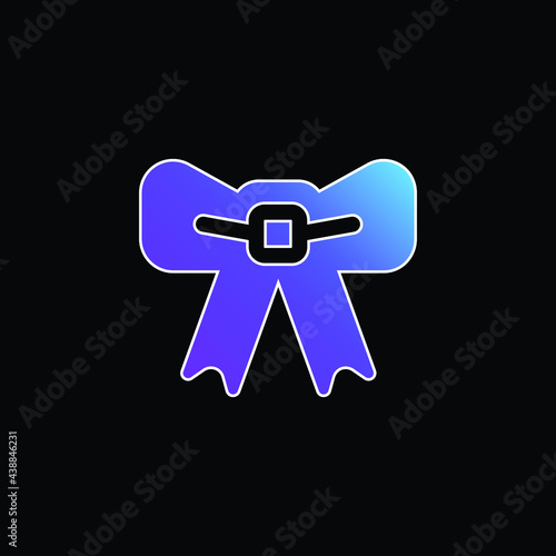Bow blue gradient vector icon