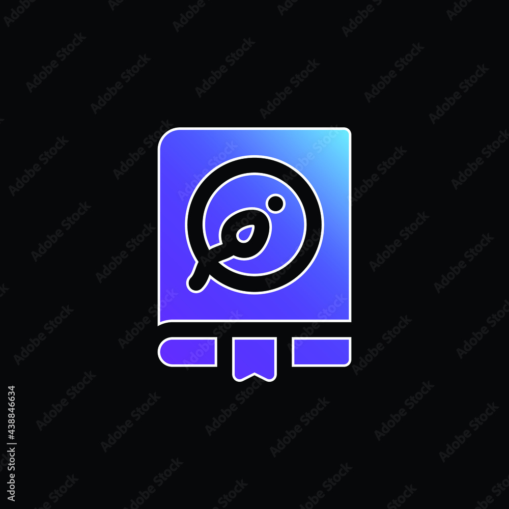 Book blue gradient vector icon Book blue gradient vector icon