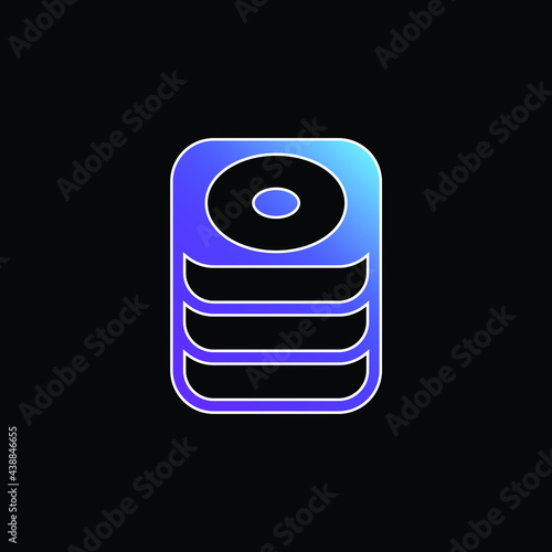 Big Database blue gradient vector icon