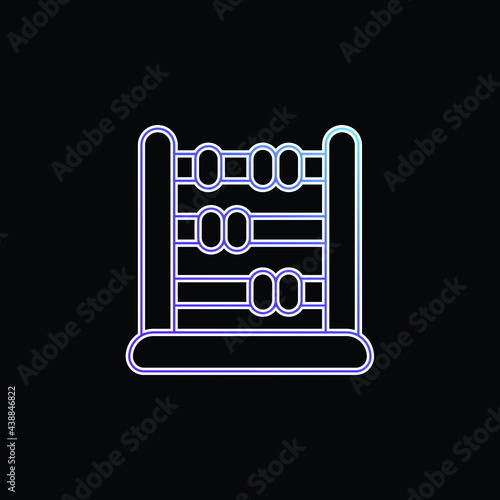 Abacus blue gradient vector icon