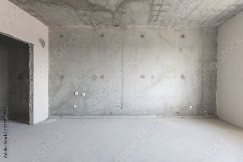 Fototapeta Naklejka Na Ścianę i Meble -  interior of the apartment without decoration in gray colors