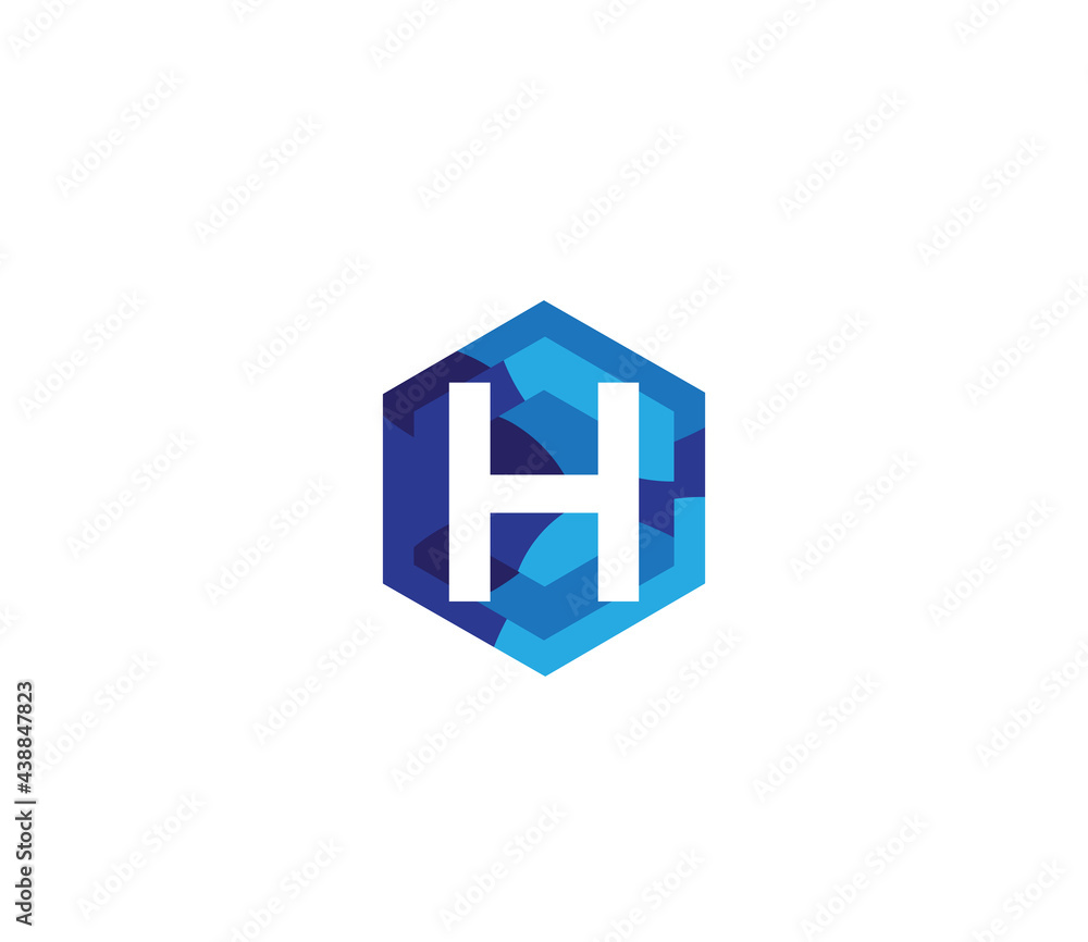 Triangle H Alphabet Blue Mix Colors Logo Design Triangle H Alphabet Blue Mix Colors Logo Design