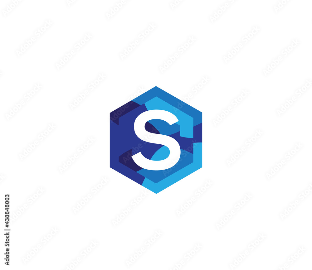 Triangle S Alphabet Blue Mix Colors Logo Design Triangle S Alphabet Blue Mix Colors Logo Design