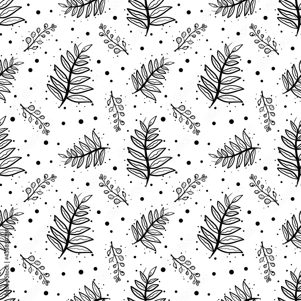 beautiful leaves seamless pattern set beautiful leaves seamless pattern set