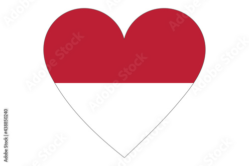 Free Download Heart flag vector of Indonesia on white background. - GFXLoad