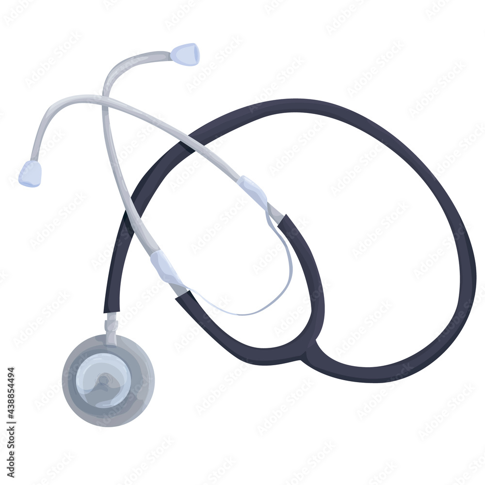 stethoscope isolated on white background. medical supplies. first aid kit. medical diagnostics. vector flat. stethoscope isolated on white background. medical supplies. first aid kit. medical diagnostics. vector flat.