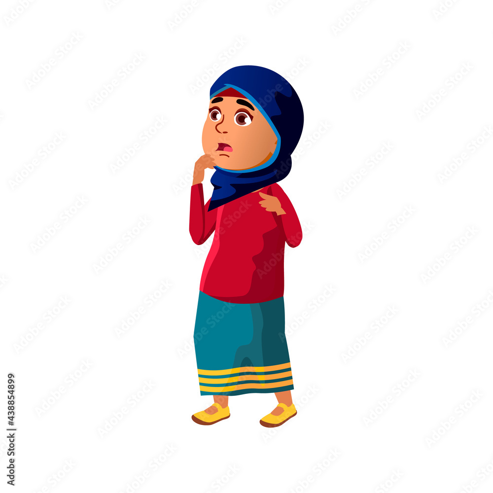 shocked islamic girl in hijab found out secret cartoon vector. shocked islamic girl in hijab found out secret character. isolated flat cartoon illustration shocked islamic girl in hijab found out secret cartoon vector. shocked islamic girl in hijab found out secret character. isolated flat cartoon illustration