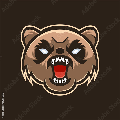 Bear Grizzly Mascot Logo