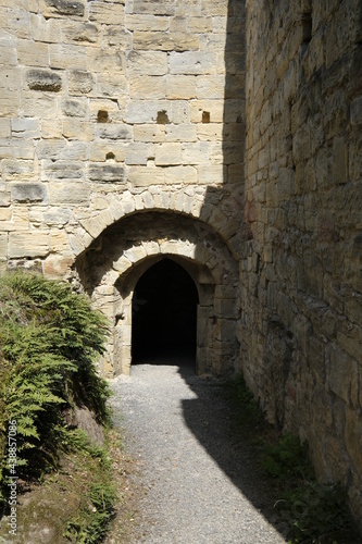 Ruine der Nordburg Lichtenstein in Lichtenstein, Naturpark Haßberge, Landkreis Hassberge, Unterfranken, Franken, Bayern, Deutschland