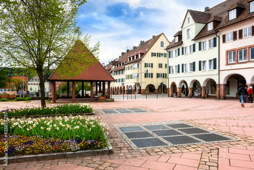 Main square in Freudenstadt, Black Forest, Germany photo