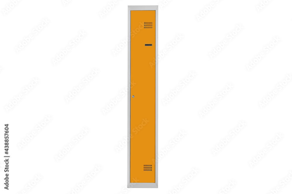 Yellow lockers for locker room. Change room metal box Yellow lockers for locker room. Change room metal box