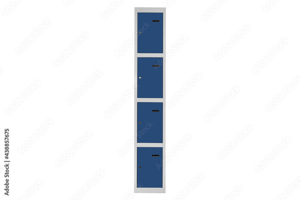 Blue lockers for locker room. Change room metal box Blue lockers for locker room. Change room metal box