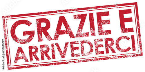 Thanks and Goodbye (Grazie E Arrivederci) Stamp in Italian Language