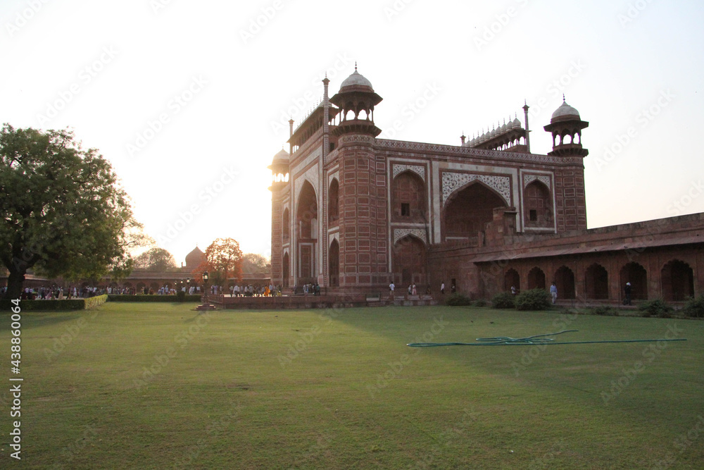Taj Mahal Great Gate India Heritage Muslim Mosque Temple Building Landmark