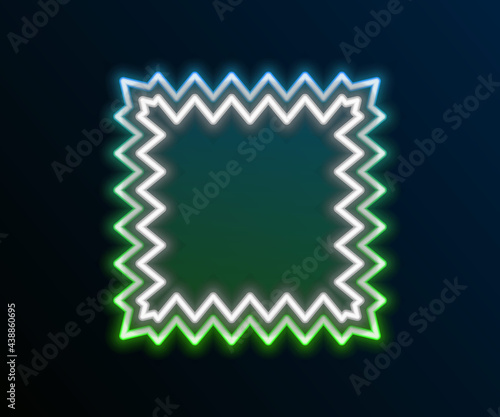 Glowing neon line Leather icon isolated on black background. Colorful outline concept. Vector