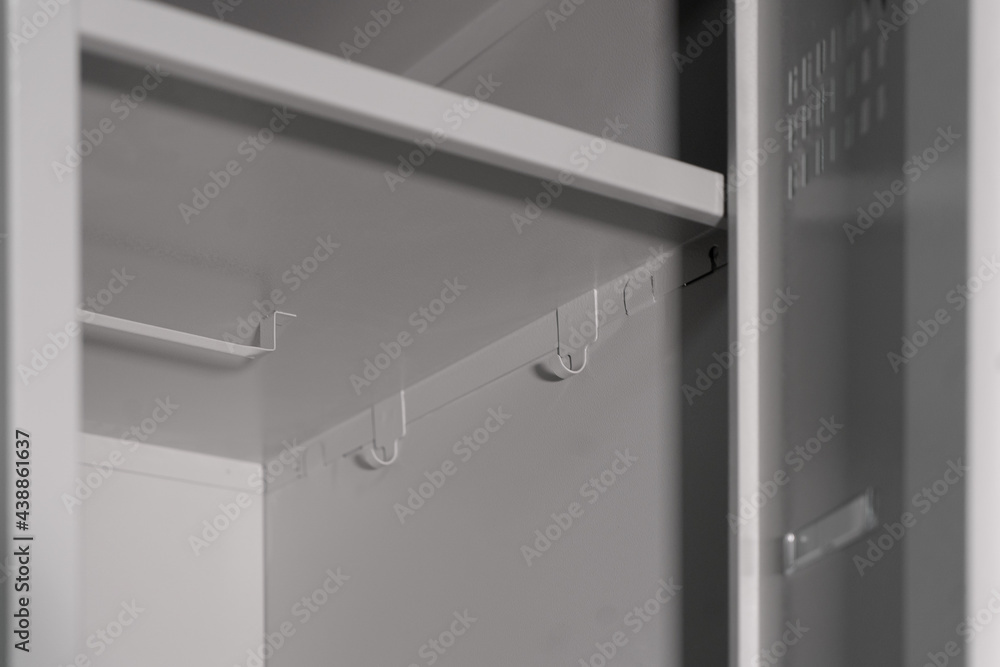 White lockers for locker room. Change room metal box White lockers for locker room. Change room metal box