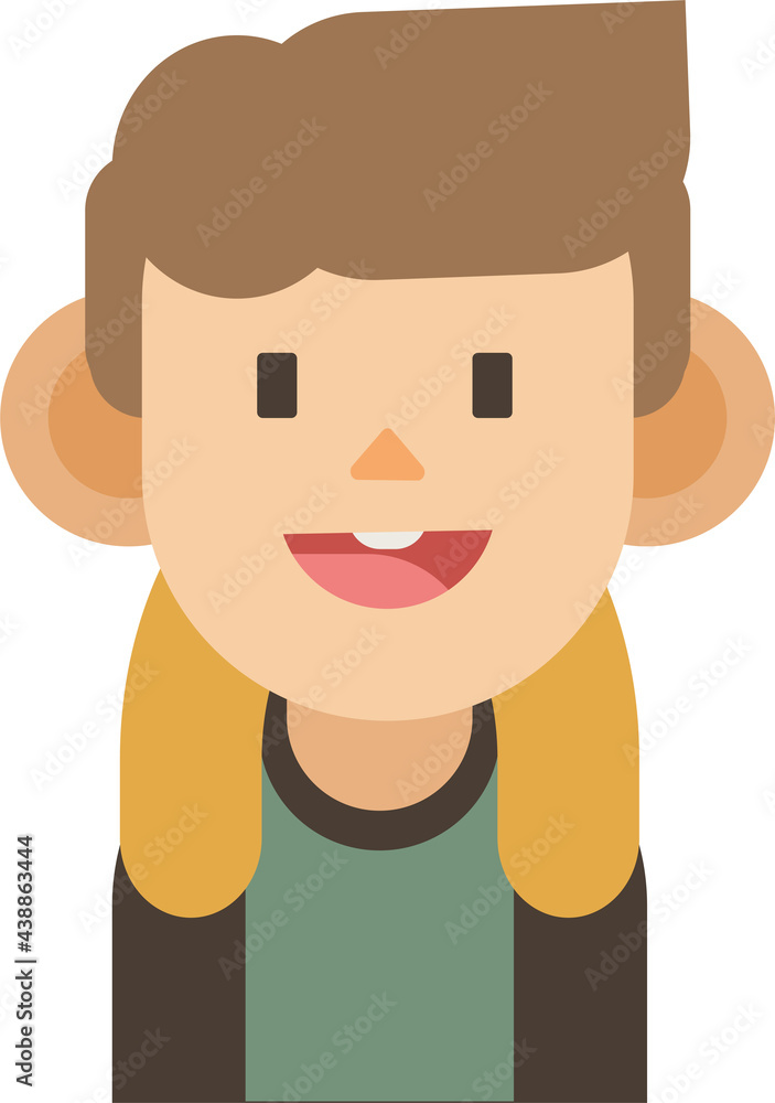 Man avatar character flat style icon vector illustration design. Man avatar character flat style icon vector illustration design.