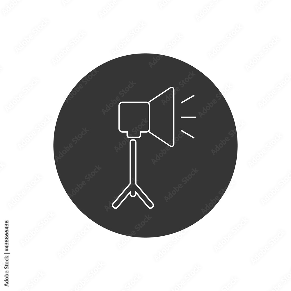 Studio light line icon. Vector illustration Studio light line icon. Vector illustration