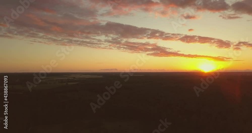 Wallpaper Mural 4k Aerial with sunset sky over forest Torontodigital.ca