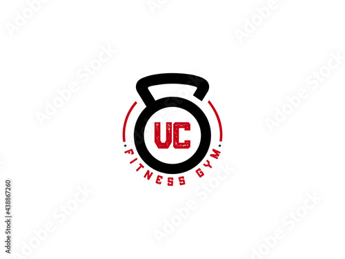 Letter VC Logo, Gym VC, fitness vc logo icon vector for business