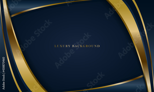 Luxury Navy Blue Background With a golden color combination, perfect for templates, brochures, business cards, banners or wallpapers. elegant design.