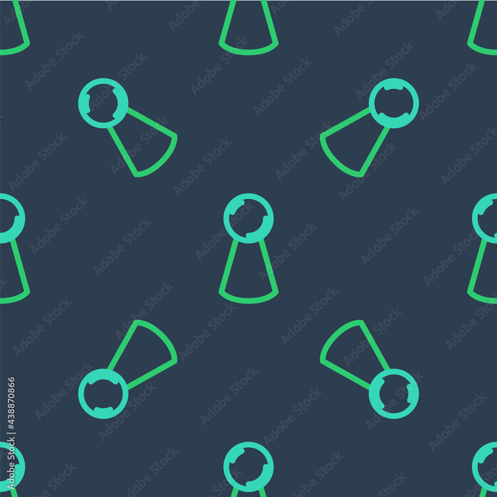 Line Chip for board game icon isolated seamless pattern on blue background. Vector Line Chip for board game icon isolated seamless pattern on blue background. Vector