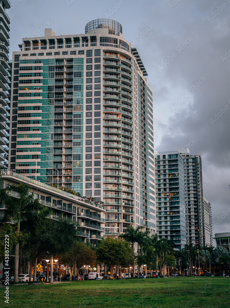 skyscrapers modern buildings midtown Miami Florida usa Apartament real state 