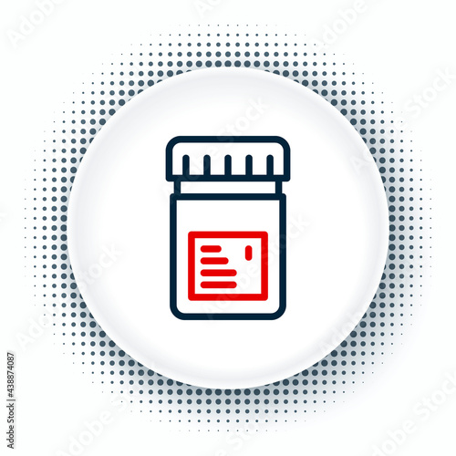 Line Biologically active additives icon isolated on white background. Colorful outline concept. Vector