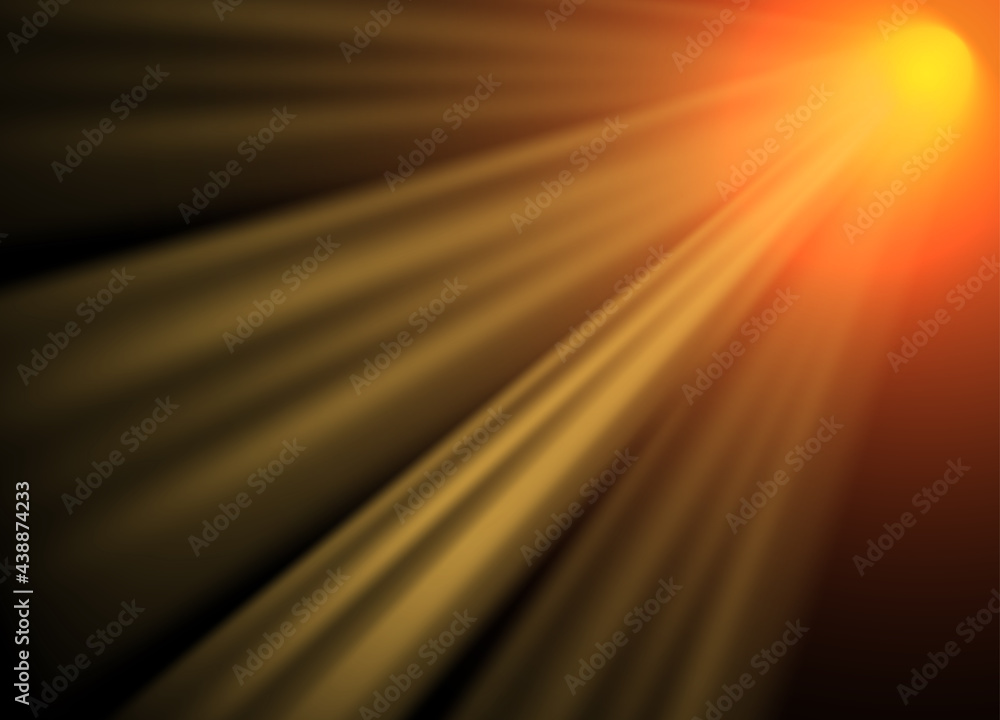 Sun beam shining effect on dark background Sun beam shining effect on dark background