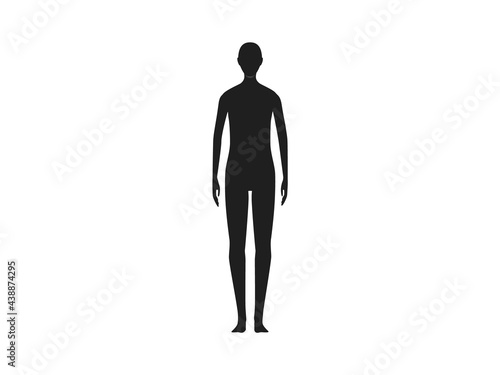 Front view of a x-gender human body silhouette.